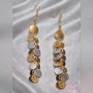 Gold and Silver Dangle Earrings